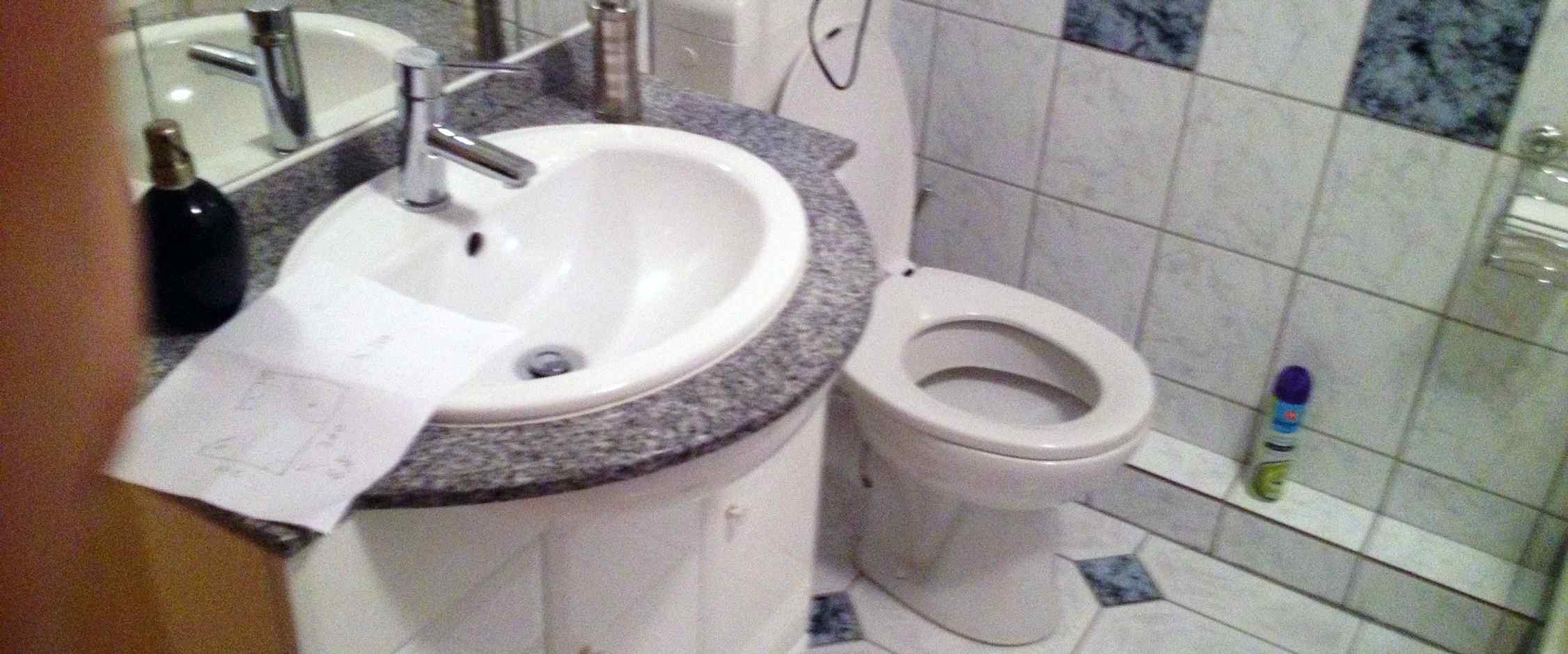 Weiss Bad vorher